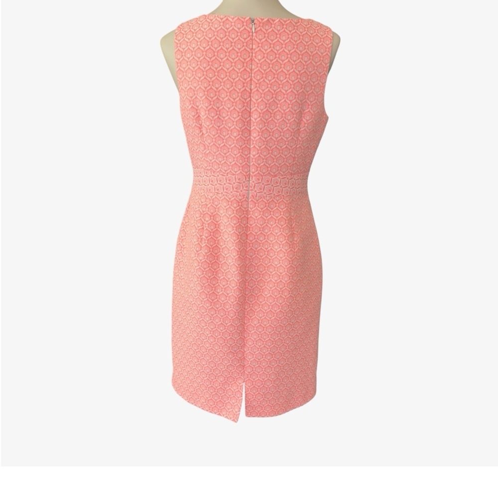 Antonio Melani Coral Geometric Jacquard Sleeveless Sheath Dress Size 6 - Picture 7 of 13